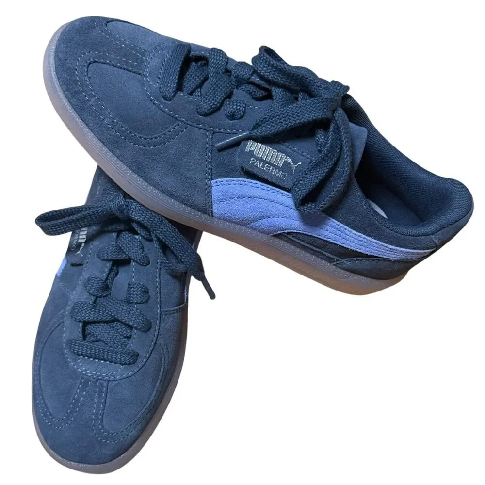 Puma Palermo Blue Suede Women Sneakers Size 7 Shoes